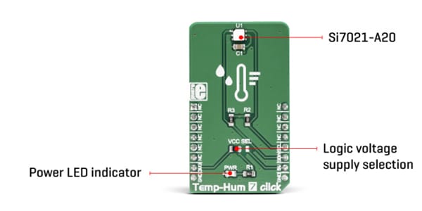 Block Diagram - Mikroe MIKROE-3272 Temp&Hum 7 Click
